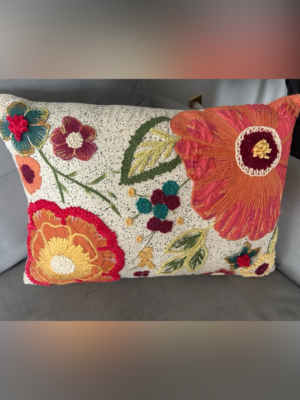 Pier 1 Imports pair of  elodeees floral throw pillows 12x18